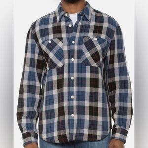 The North Face Men's Valley Twill Plaid‎ Long Sleeve Flannel Button Shacket XXL